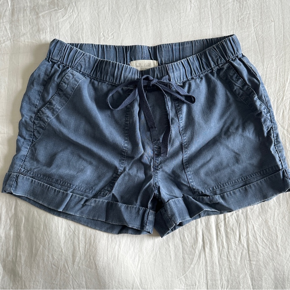 Blue Draw String Waist Shorts